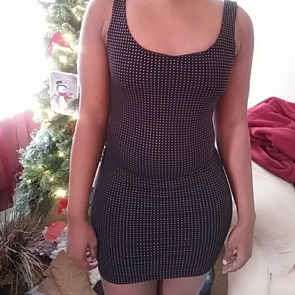 Forever 21 Black & Gold Sequin Mini Dress